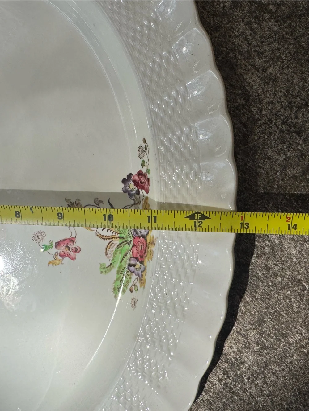 Spode “Wiker Lane” Floral White Porcelain Serving Platter - Elegant Home Dining